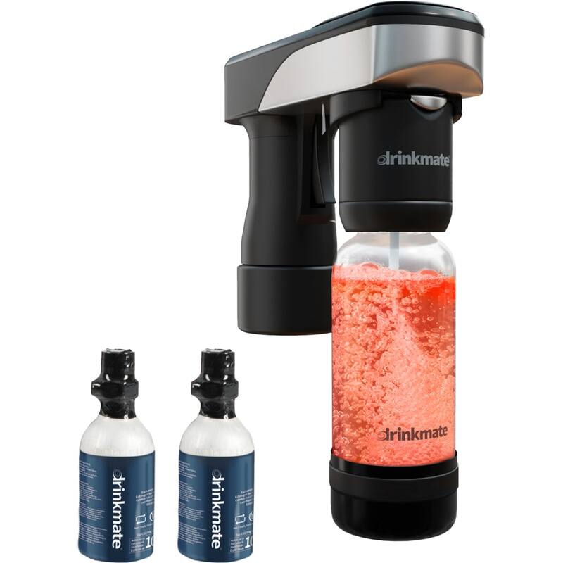 Drinkmate Spritzer Portable Machine, includes two 3oz cylinders - Black