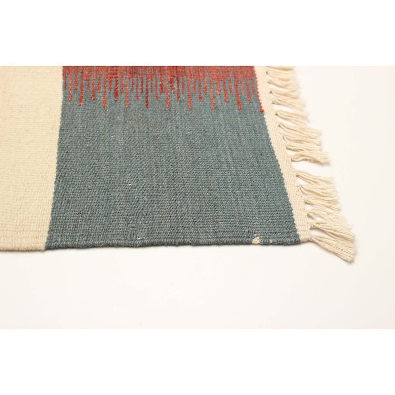 ECARPETGALLERY Flat-Weave Ankara FW Cream Wool Kilim - 5'3 x 7'6