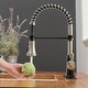 preview thumbnail 22 of 36, Single Handle Kitchen Sink Faucet With Pull Down Sprayer Commercial Kitchen Faucet One Hole Spring High Arc Gooseneck Bar Faucet