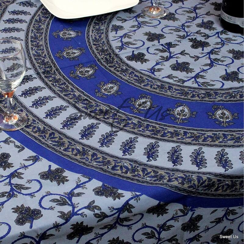 Cotton Artistic Classic Floral Vine Tablecloth Rectangle Collection