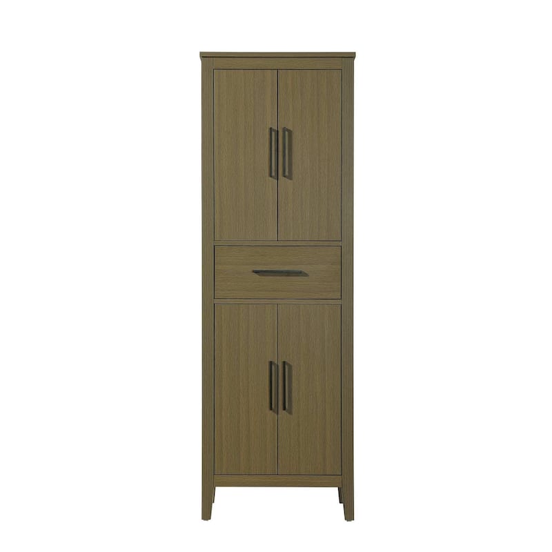 Laura 16-28 Inch Bath Storage Cabinet - Chestnut Brown - 24"