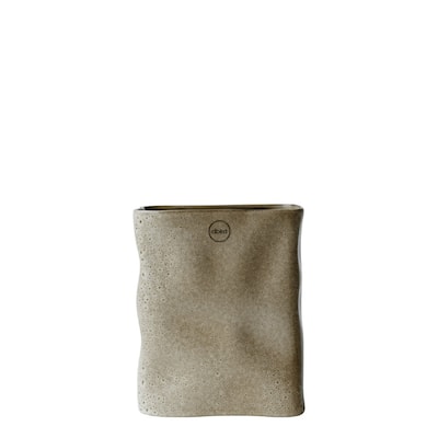 Abstract Rectangular Ceramic Vase - 31.5" - Beige