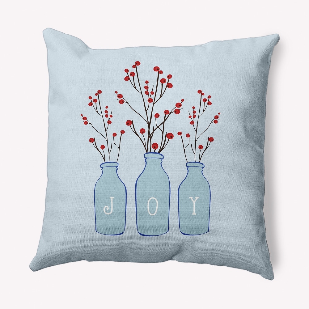 Joy Christmas/Winter Decorative Throw Pillow