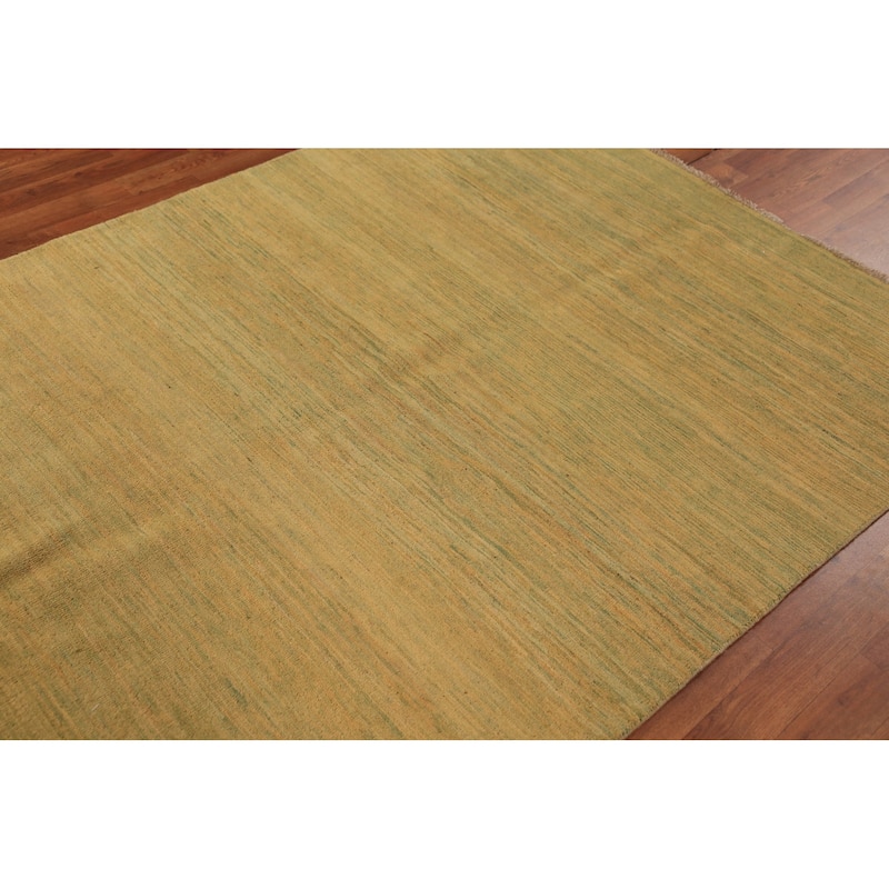 Gabbeh Modern Oriental Rug Handmade Bedroom Wool Carpet - 5'0" x 6'4"