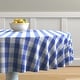 preview thumbnail 24 of 26, Fabstyles Country Check Cotton Tablecloth Blue - 60 RD