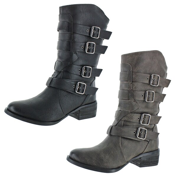 block heel calf boots