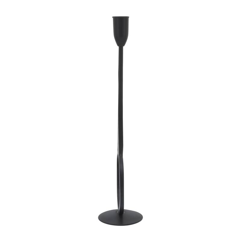 Sagebrook Home Metal Candle Holder Contemporary Black Aluminum Iron