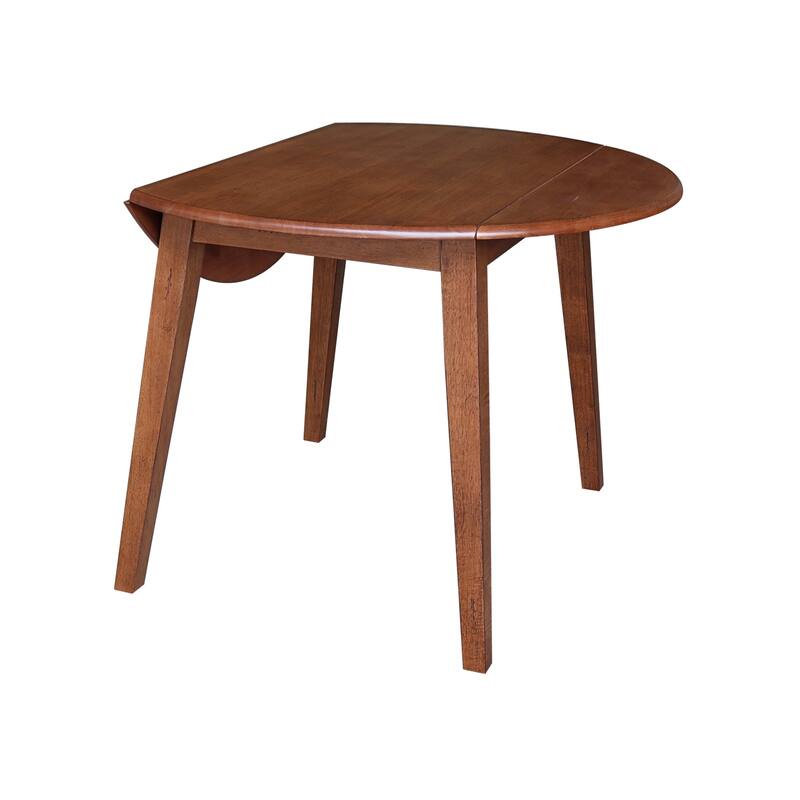 42 in. Solid Wood Round Dual Drop Leaf Table