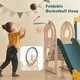 preview thumbnail 5 of 7, Kids Slide with Bus Play Structure, Freestanding Bus Toy with Slide for Toddlers, Bus Slide Set with Basketball Hoop