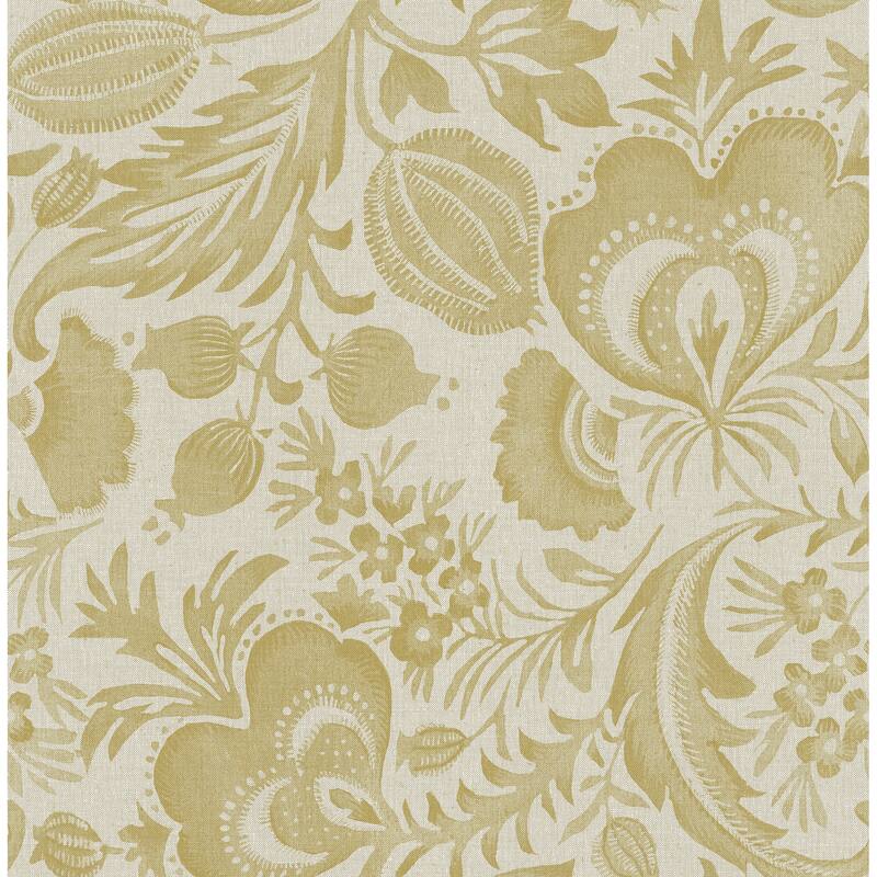 Scott Living Culver Mustard Jacobean Wallpaper