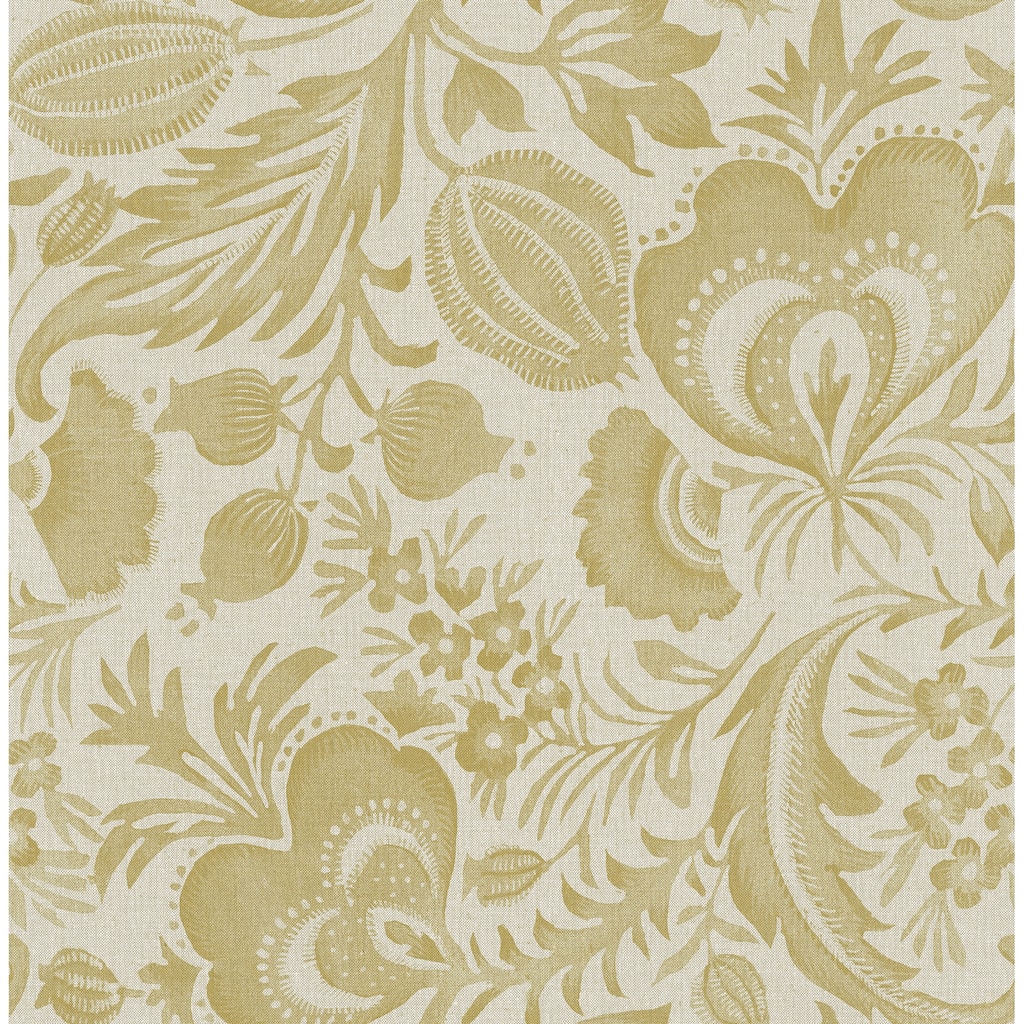 Scott Living Culver Mustard Jacobean Wallpaper