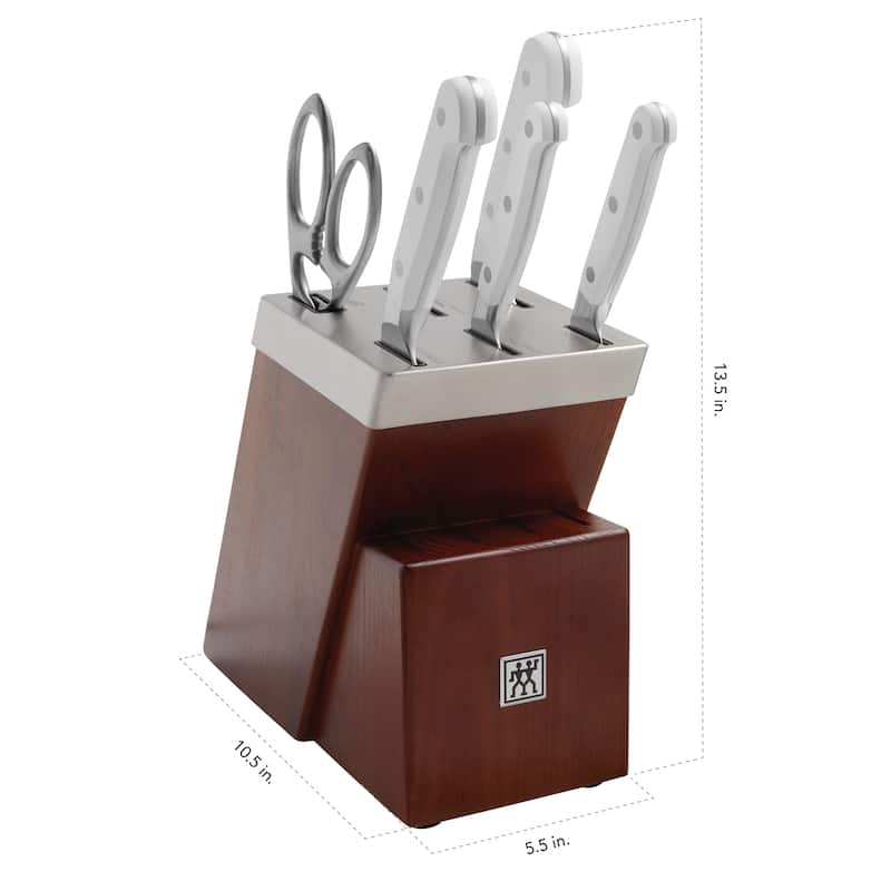 ZWILLING Pro Le Blanc 7-pc Self-Sharpening Knife Block Set