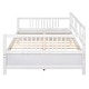 preview thumbnail 12 of 16, Modern Simple Full Size Wood Platform Daybed w/ Solid Wood Slats Support for Bed Room Living Room Space-Saving, Easy Assembly