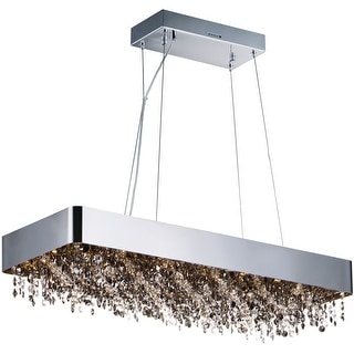 Maxim Mystic 32" Wide LED Crystal Linear Drum Chandelier