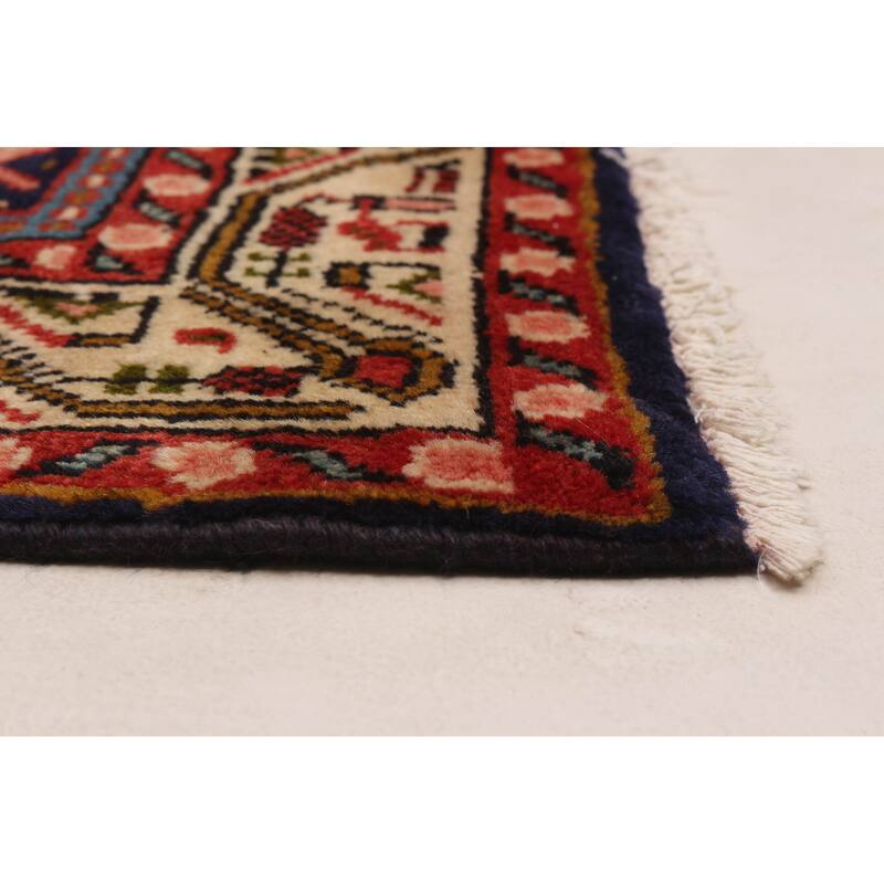 ECARPETGALLERY Hand-knotted Andelz Navy Wool Rug - 4'11 x 10'5