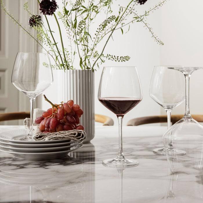 Holmegaard Perfection Burgundy Glass, Clear, 6 pcs. - 20 oz