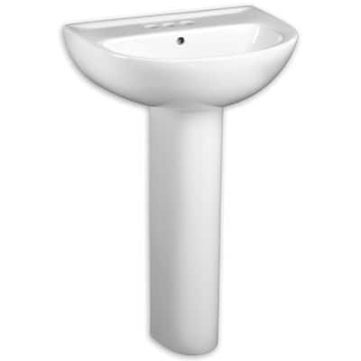 American Standard Evolution 24" Pedestal Lavatory Sink Combo with 4"