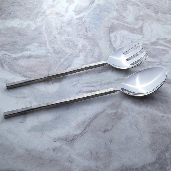 Inox Jason Design 2-piece Nascent Steel Salad Serving Set. Opens flyout.