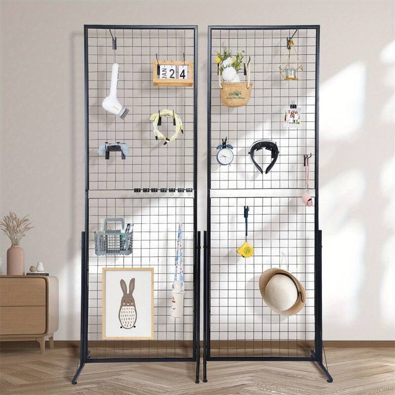 Grid wall Display System 2-Pack,24"x67" Double-Sided Grid Wall Panels