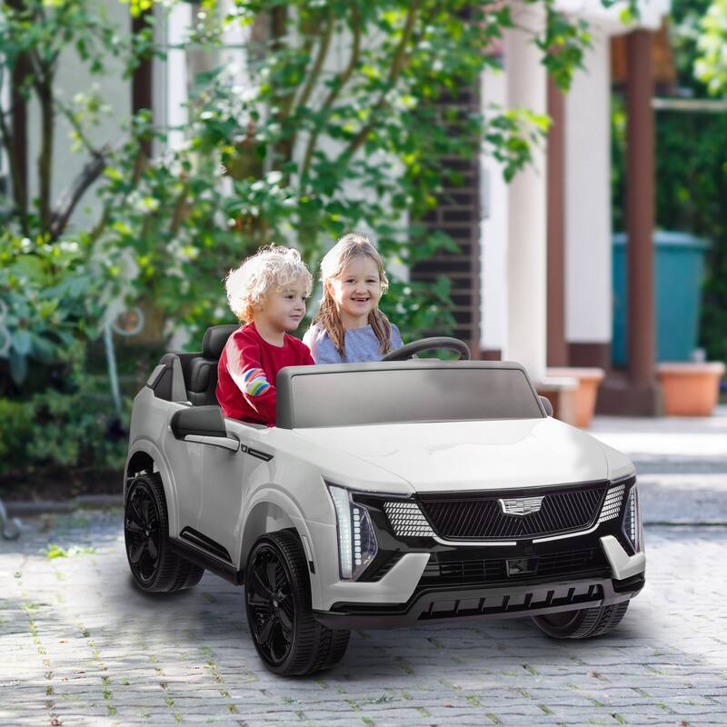12V 2-Seater Kids Electric Car with Remote, Licensed Cadillac Escalade IQ 2025, LED Lights, Music, and 4-Wheel Suspension