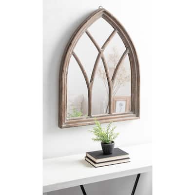 Kate and Laurel Carrel Wood Framed Arch Mirror - 22x29