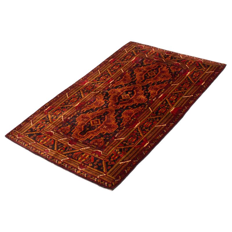 Teimani Red Rug 3'9" x 6'5" - 3'9 x 6'5