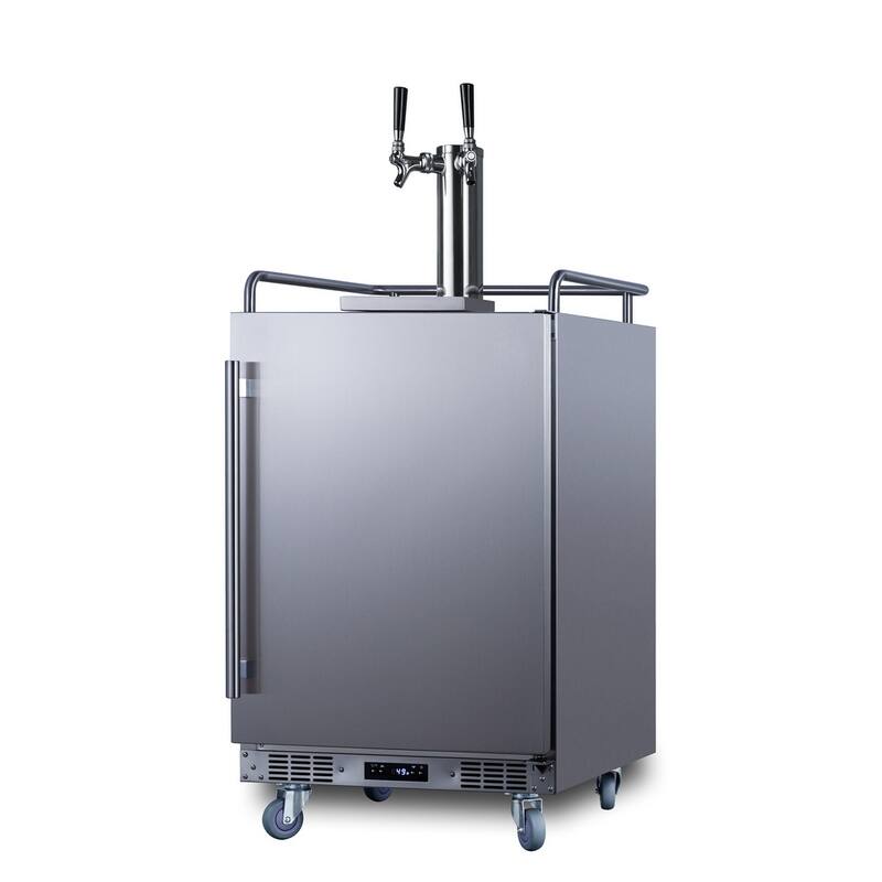 Summit SBC683OSTWIN 24" Wide 5.6 Cu. Ft. Free Standing Beer Double Tap