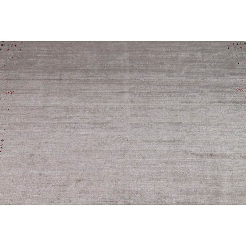 Gabbeh Oriental Area Rug Handmade Living Room Silk Carpet - 8'11" x 11'7"