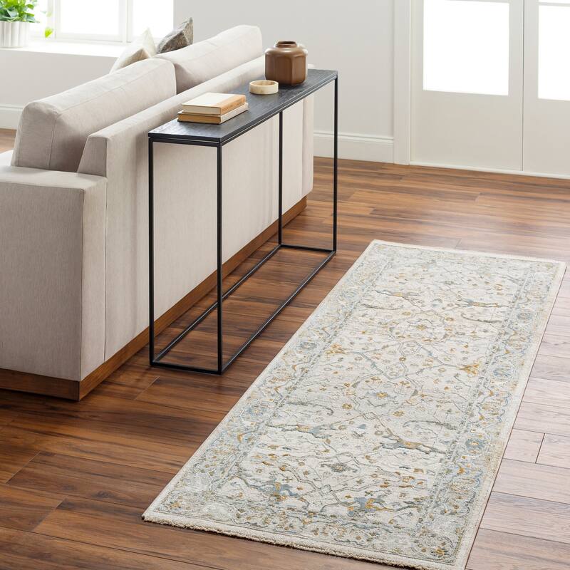 Uriel Transitional Area Rug - Gray/Blue - 2' 7" x 10'