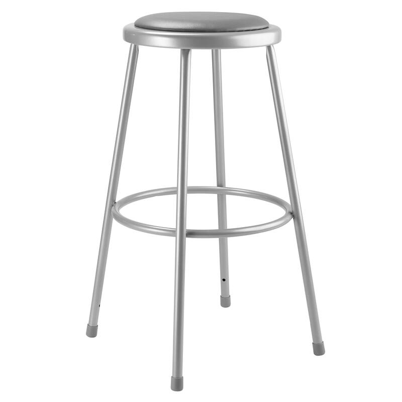 NPS Heavy Duty Vinyl Padded Steel Stool, Grey