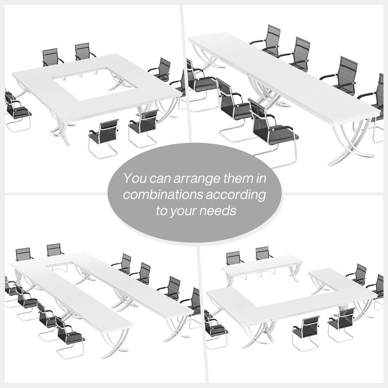 6.5FT Conference Meeting Seminar Business Table Set for 16-20 Person (Set of 6)
