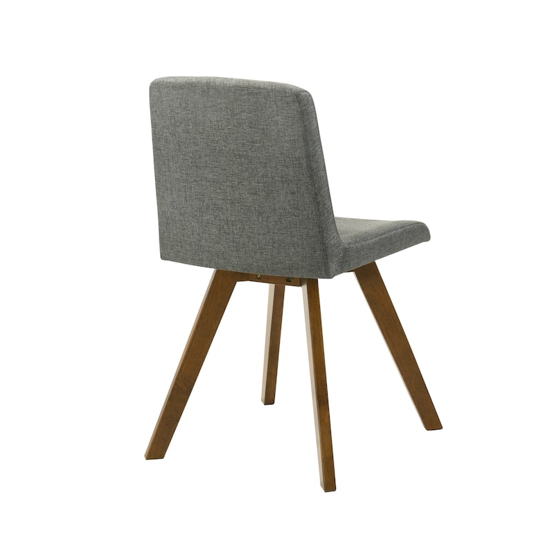 Gina Upholstered Dining Chair in Walnut Finish - Set of 4