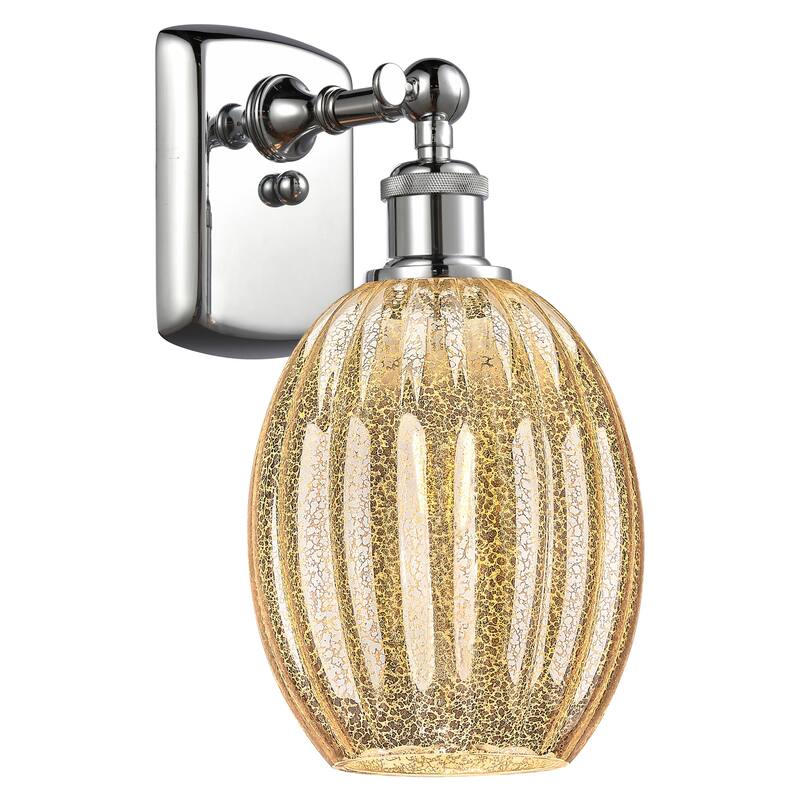 Innovations Lighting 516-1W-12-7 Preston Sconce Preston 12" Tall Wall - Polished Chrome / Mercury