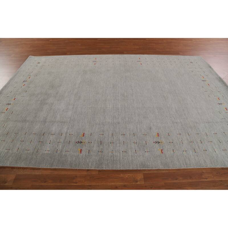 Gabbeh Area Rug Handmade Tribal Wool Carpet - 6'8"x 9'9"