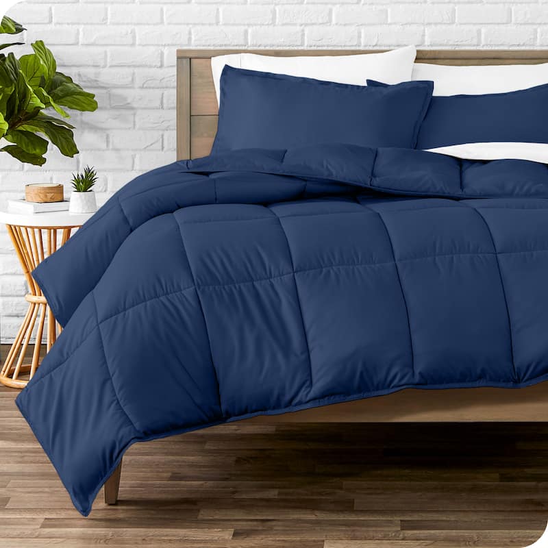 Bare Home Hypoallergenic Down Alternative Comforter Set - Full - Dark Blue