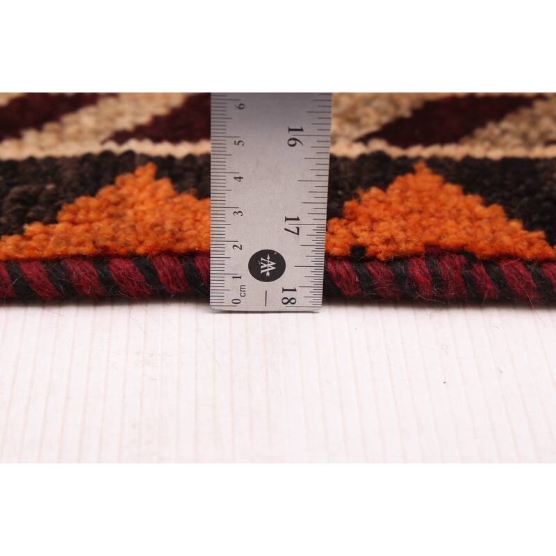 ECARPETGALLERY Hand-knotted Melis Dark Magenta Wool Rug - 4'10 x 9'5