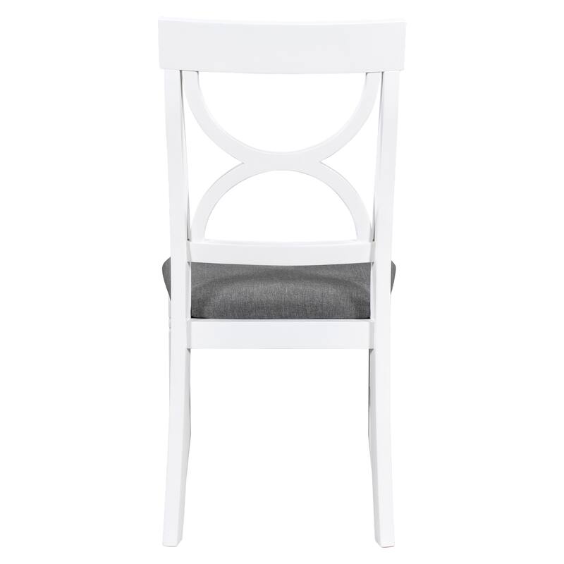 Rustic Dining Table Set for 6, Farmhouse 6 Piece Dining Room Table Set with Rectangular Table, 4 Upholstered Chairs and Bench