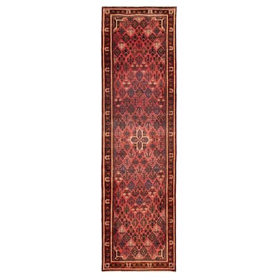 ECARPETGALLERY Hand-knotted Kayseri Red Wool Rug - 3'10 x 12'10