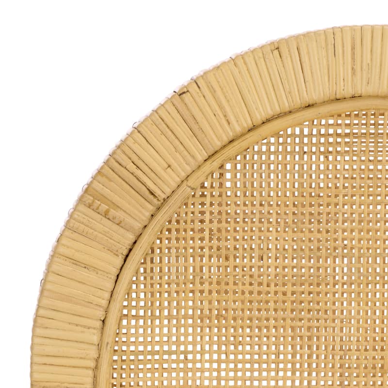 SAFAVIEH Home Tojo Cane Rounded Back Bar Stool - 20"W x 18"D x 43"H