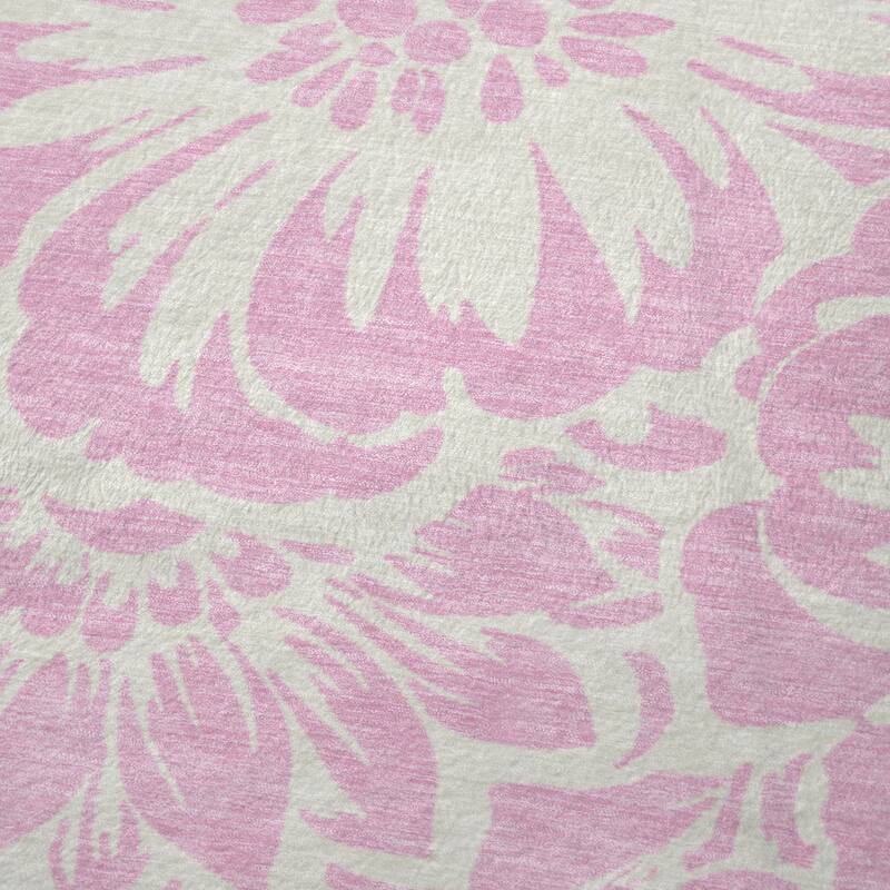 Premium Machine Washable Modern Floral Sherpa Throw Blanket