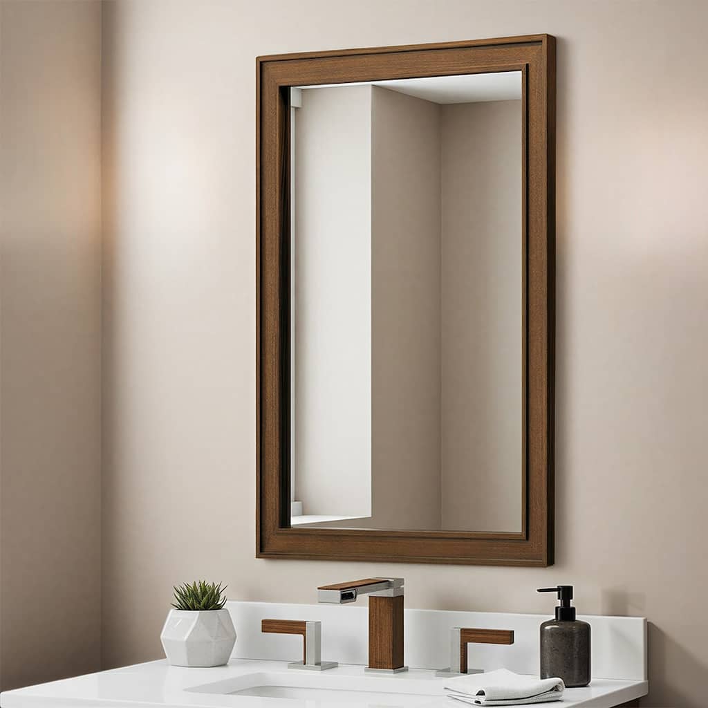 Frank Lloyd Wright USONIA® Progression 22 or 28-inch Wood Mirror
