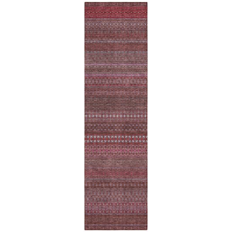 Alvaso Stripe Weather Resistant Blended Style Outdoor Rug