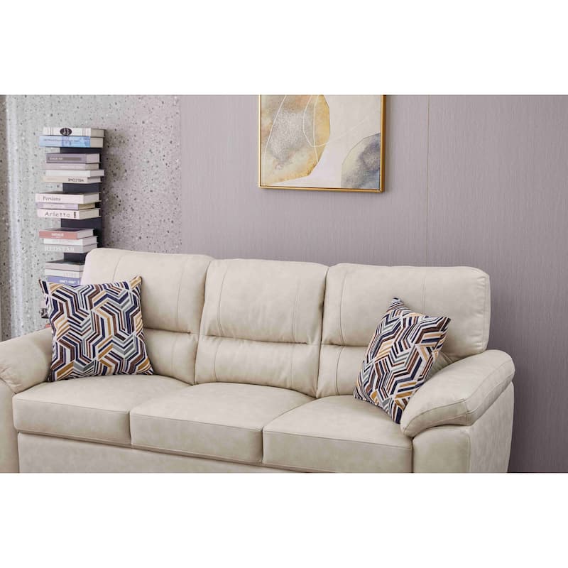 80.5'' Wide Faux Leather Sofa