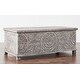 preview thumbnail 14 of 32, The Curated 17th Century Trunk Solid wood hand-carved 48" Coffee Table - 48 x 24 x 17 (H)