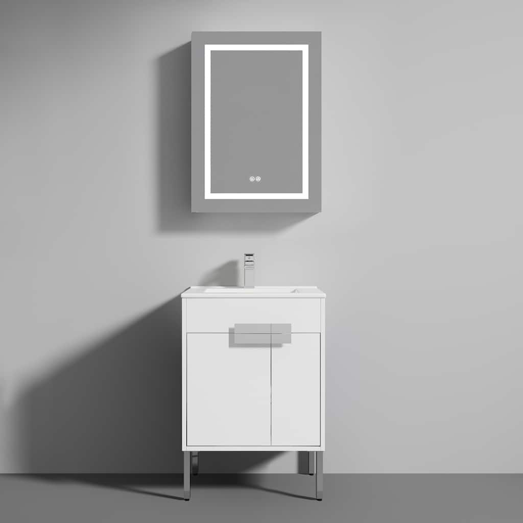 Blossom Bari 24" Freestanding Wood Bathroom Vanity Cabinet with Sink