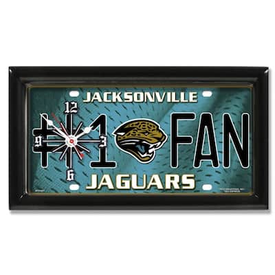 Jacksonville Jaguars License Plate Clock