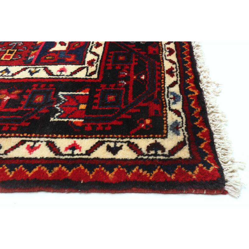 ECARPETGALLERY Hand-knotted Anatolian Vintage Dark Navy Wool Rug - 4'2 x 5'11
