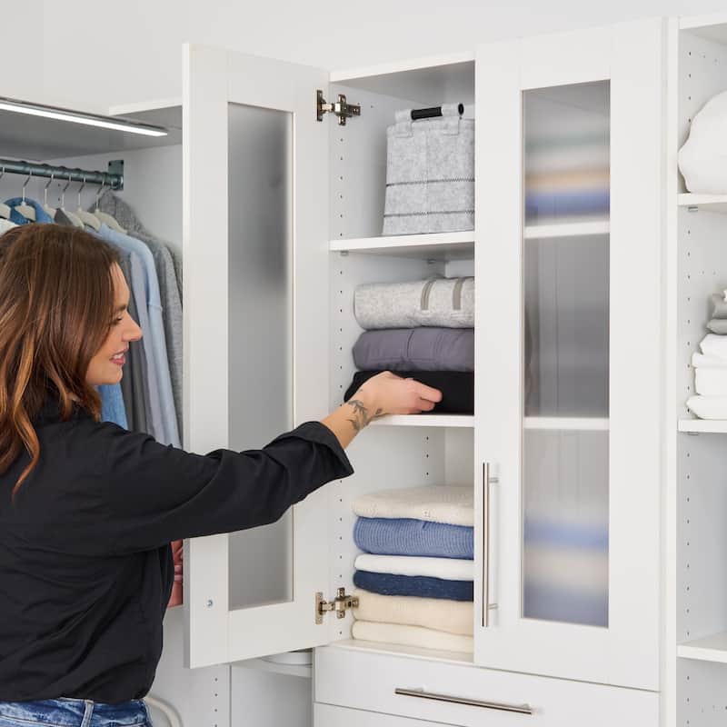 Bestar Florence 113W x 61D U Shaped Walk-In Closet System, Shaker