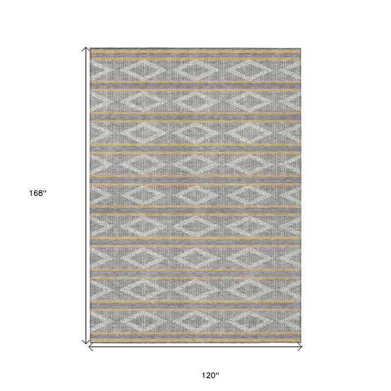 HomeRoots Geometric Transitional Rectangle Outdoor Rug