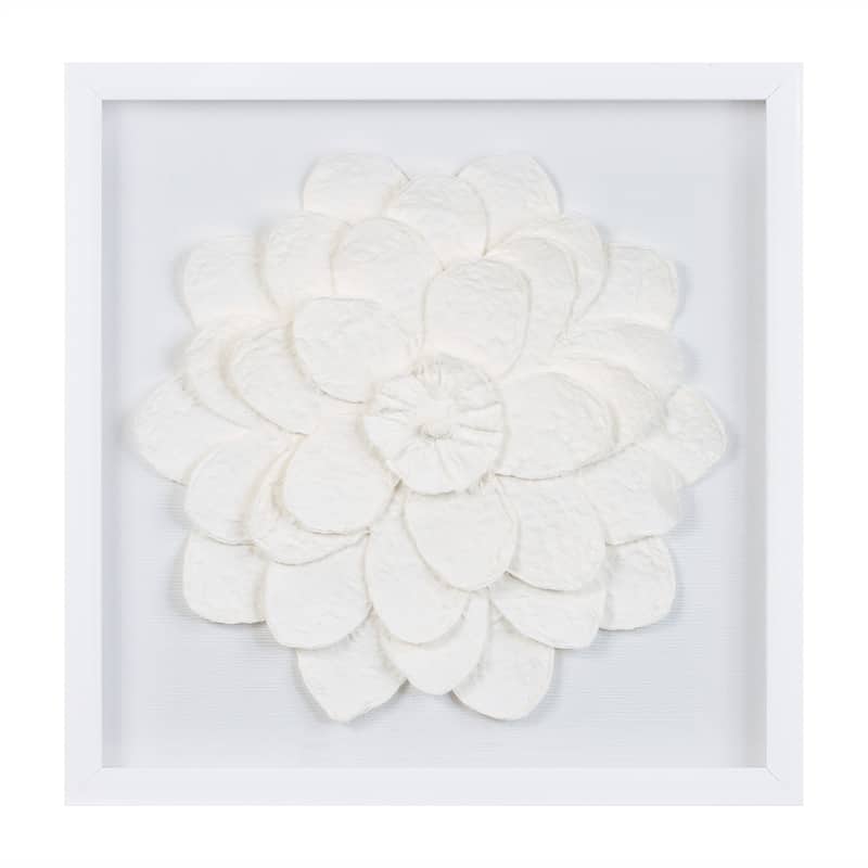 Floral Framed Wall Plaque - 16" - Set of 2